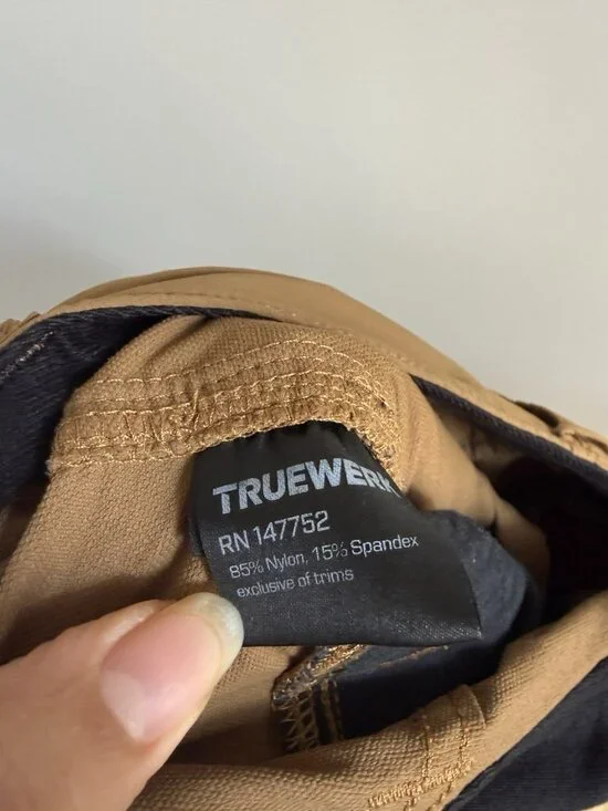 Truewerk Mens T1 Werkpant Cargo Utility Performance Work Pant Outdoor Sand 38x30 - Picture 10 of 11